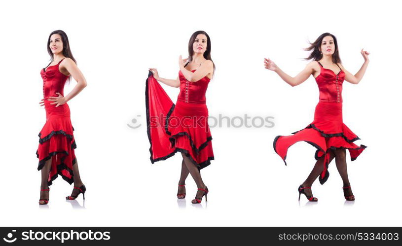 Female dancer dancing spanish dances