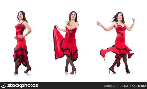 Female dancer dancing spanish dances