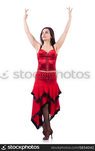 Female dancer dancing spanish dances