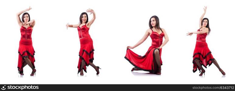 Female dancer dancing spanish dances