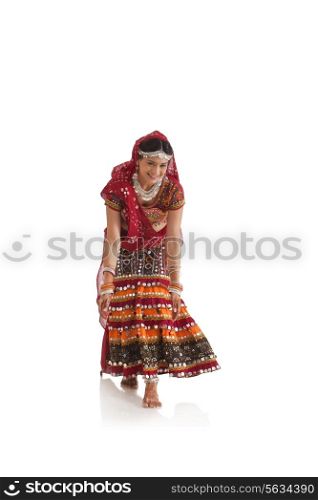 Female dandiya dancer dancing