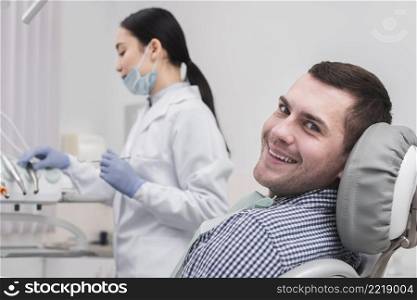 female dentist with patient
