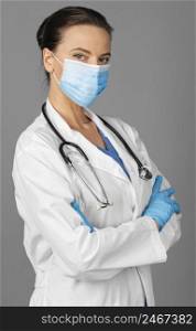female doctor hospital wearing mask 10
