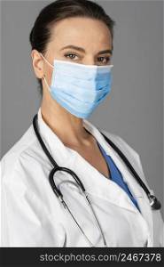 female doctor hospital wearing mask 5