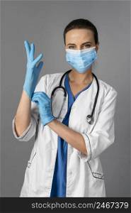 female doctor hospital wearing mask 6