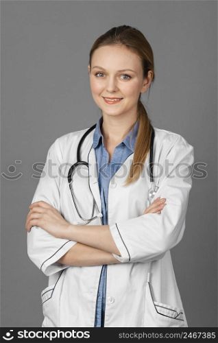 female doctor hospital with stethoscope 2