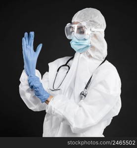 female doctor wearing pandemic medical equipment 3