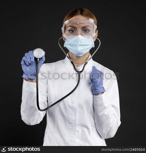 female doctor wearing protective medical equipment 2