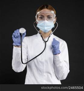 female doctor wearing protective medical equipment 2