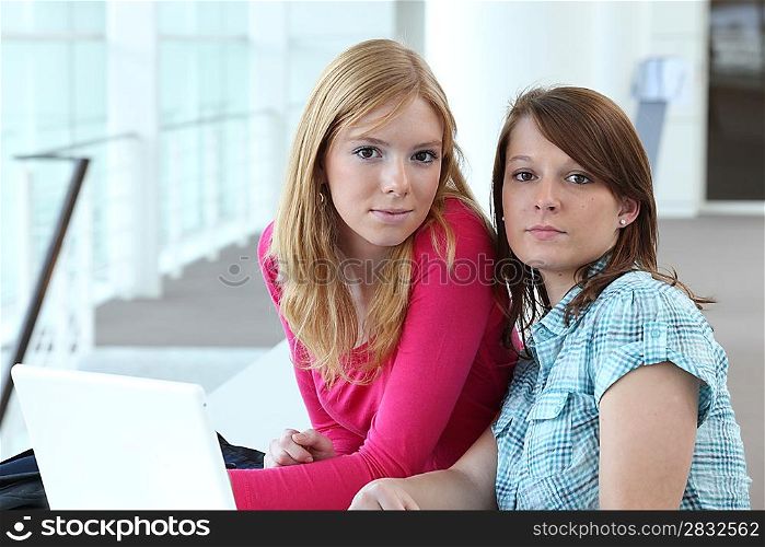 female duo in office