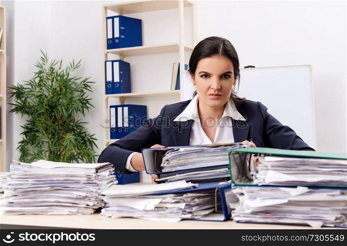 Female employee unhappy with excessive work 