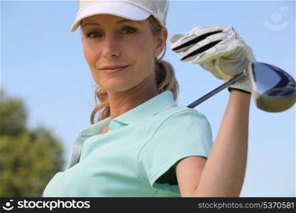 Female golf player