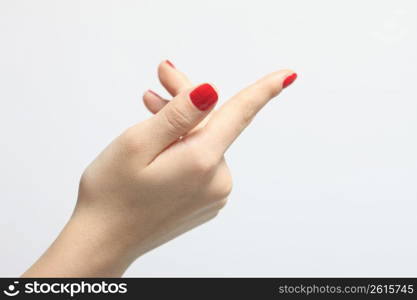 Female hand of nail polish