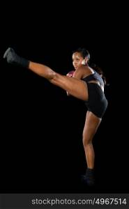 Female kickboxer