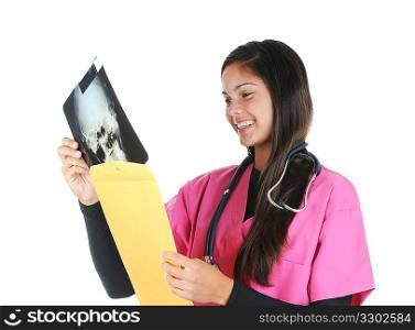 Female medical professional with xray