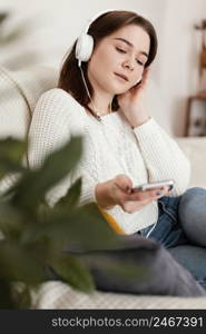 female meditating indoor portrait 2