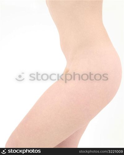 Female Nude Bending At Hip