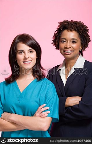 Female nurse and businesswoman