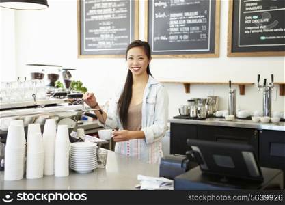 Female Owner Of Coffee Shop