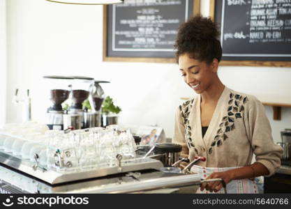 Female Owner Of Coffee Shop