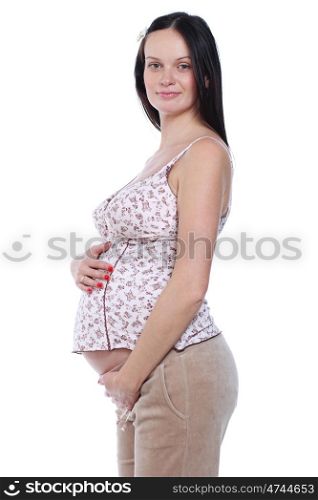 female pregnant - young woman in studio