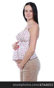 female pregnant - young woman in studio