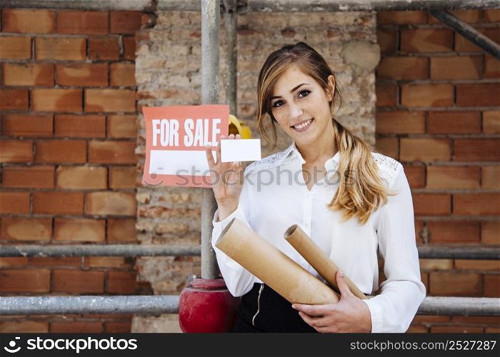 female real estate agent