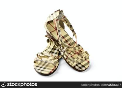 female sandals isolated on a white background