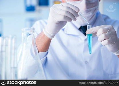 Female scientist researcher conducting an experiment in a labora. Female scientist researcher conducting an experiment in a laboratory