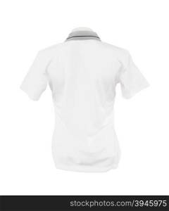 female shirt template (back side) on the mannequin on white background (with clipping path)