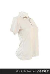 female shirt template on the mannequin on white background (with clipping path)