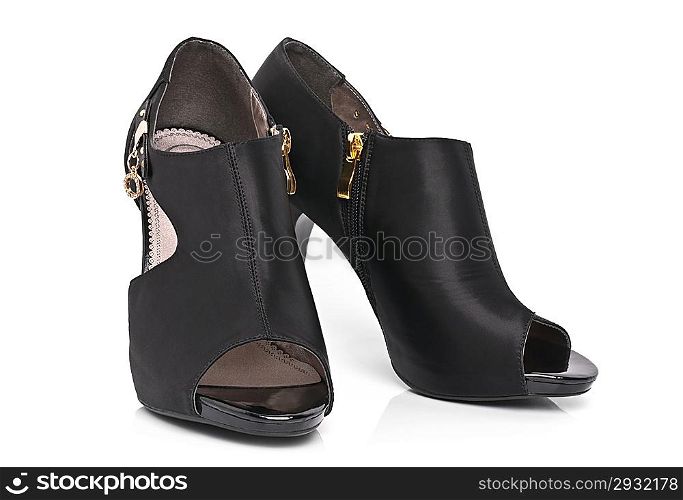 Female shoes high-heeled isolated on a white background
