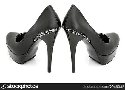Female shoes on a white background