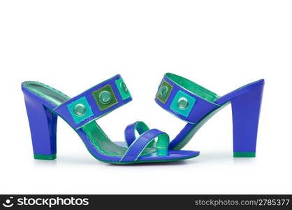 Female shoes on white background