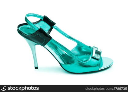 Female shoes on white background