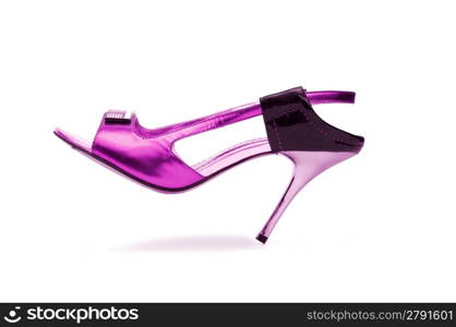 Female shoes on white background