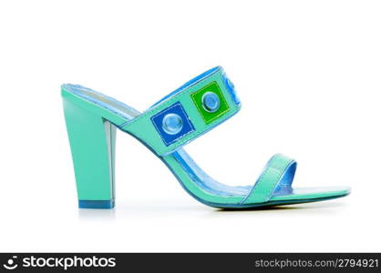 Female shoes on white background