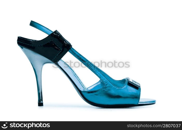 Female shoes on white background