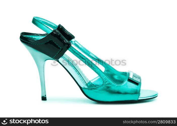 Female shoes on white background