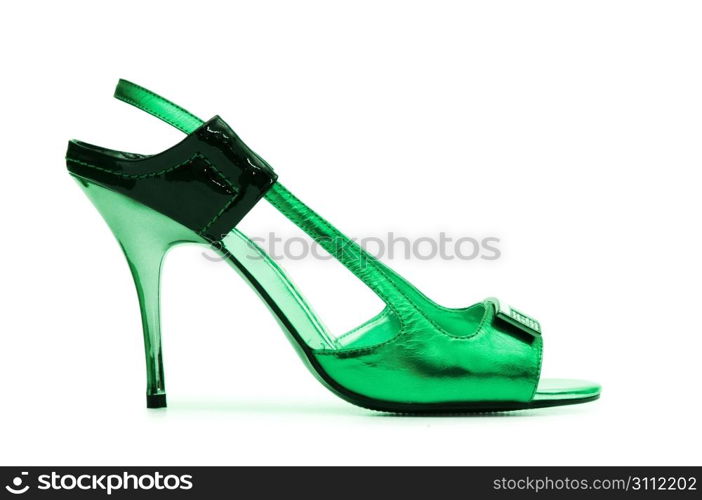 Female shoes on white background