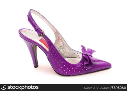 Female shoes on white background