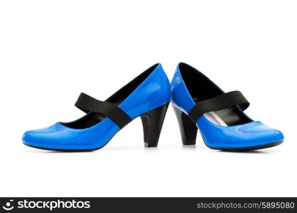 Female shoes on white background