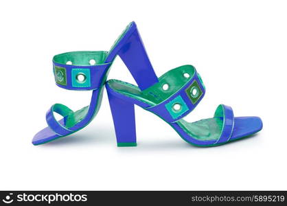 Female shoes on white background