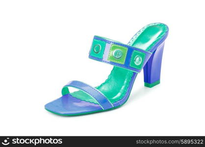 Female shoes on white background