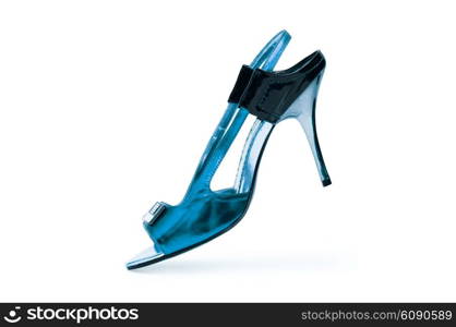 Female shoes on white background