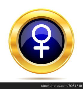 Female sign icon. Internet button on white background.