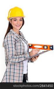 Female site surveyor