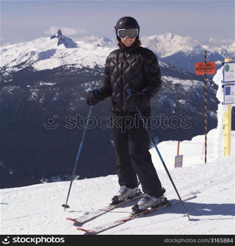 Female Skier in Whistler