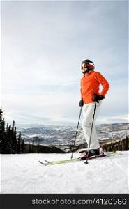 Female skier on Ski Slope