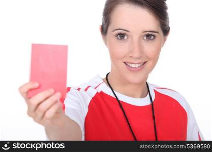 Female soccer referee